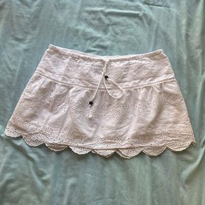 Aerie White Mini Skirt-Vintage